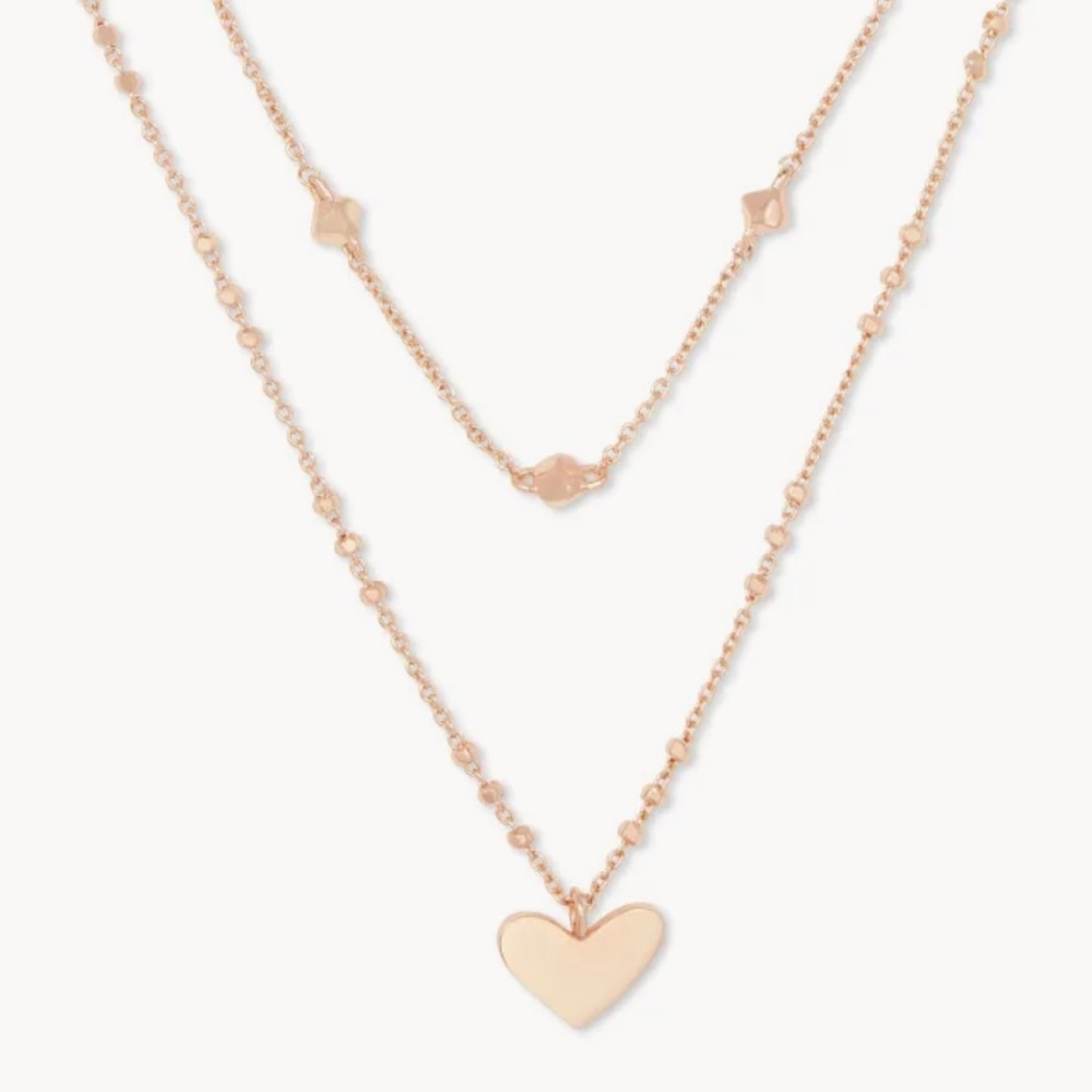 Kendra Scott Ari multi strand necklace in rose gold